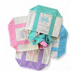 Trader Joe’s Mini Pastel Canvas Tote Bag Collection – All 4 Colors